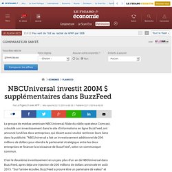 NBCUniversal investit 200M $ supplémentaires dans BuzzFeed
