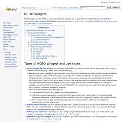 NCBO Widgets - NCBO Wiki