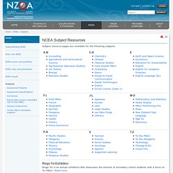 NCEA Subject Resources