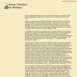 Anton Chekhov on Writing