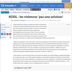 NDDL : les violences 'pas une solution'