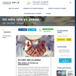 "hii ndio njia ya pekee -tovuti Njia ya saada "