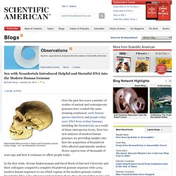 Sex with Neandertals Introduced Helpful and Harmful DNA into Modern Human Genome