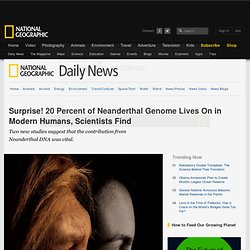 Neanderthal Genes Hold Surprises for Modern Humans