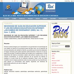 RIED-Blog: NECESIDAD DE GUÍA EN EDUCACIÓN SUPERIOR Y LOS RECURSOS EDUCATIVOS ...