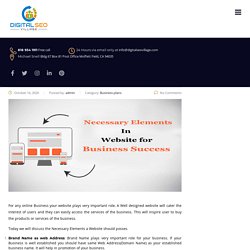 Necessary Elements in Website for Business Success