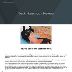 Neck Hammock UK