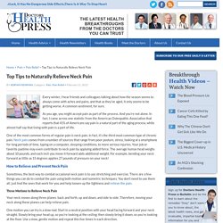 Neck Pain Relief: Top Tips to Naturally Relieve Neck Pain