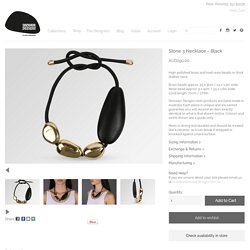 Stone 3 Necklace - Black - Dinosaur Designs AU Store