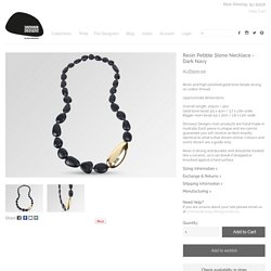 Resin Pebble Stone Necklace - Dark Navy - Dinosaur Designs AU Store