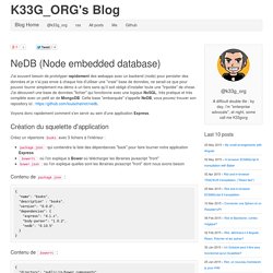 NeDB (Node embedded database)