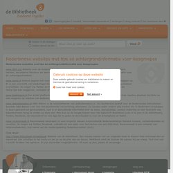 Nederlandse websites met tips en achtergrondinformatie voor leesgroepen