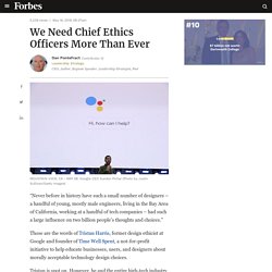 We Need Chief Ethics Officers More Than Ever