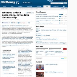We need a data democracy, not a data dictatorship