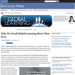 Why We Need Global Learning More Than Ever - Global Learning