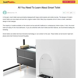All You Need To Learn About Smart Toilet