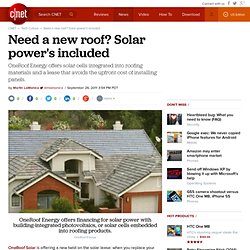 Need a new roof? Solar power's included