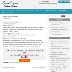 Need two solutions