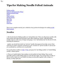 How to make needle felted animals - Tips - Victor Dubrovsky