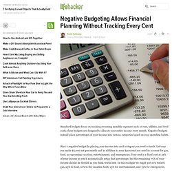 Negative Budgeting Allows Financial Planning Without Tracking Every Cent