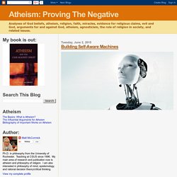 Atheism: Proving The Negative: Building Self-Aware Machines