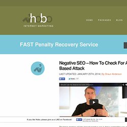 TIP – How To Check For A Negative SEO Attack? « « hobo