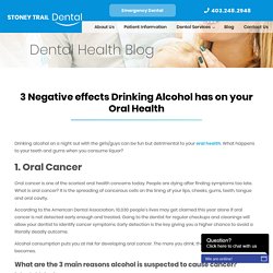 3 Negative effects Drinking Alcohol has on your Oral Health