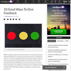 Ten ways to provide negative feedback in a constructive way