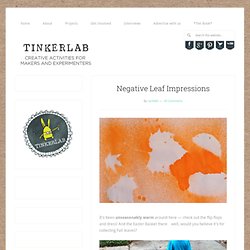 Negative Leaf Impressions - TinkerLab