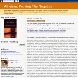 Atheism: Proving The Negative: Motivated Reasoning