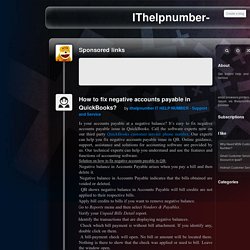 How to fix negative accounts payable in QuickBooks?