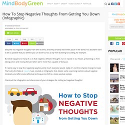 How To Stop Negative Thoughts From Getting You Down (Infographic)