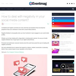 How to deal with negativity in your social media content?