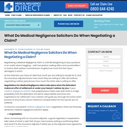 What Do Medical Negligence Solicitors Do When Negotiating a Claim?