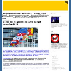 Echec des négociations sur le budget européen 2013. - Le blog de Philip Dru