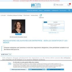 Négociations obligatoires en entreprise : bien les identifier et les mener. Par Emmanuelle Destaillats, Avocat.