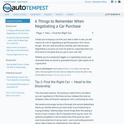 6 Things to Remember When Negotiating a Car Purchase - AutoTempest.com Used Car Search Engine