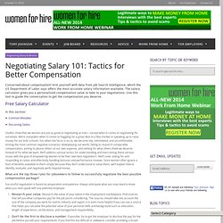 Negotiating Salary 101: Tactics for Better Compensation