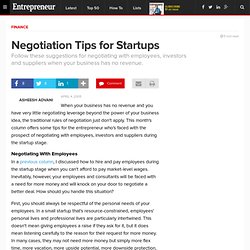 Negotiation Tips for Startups