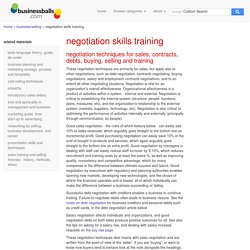 free negotiation training for sales, debt, contract, salary negotiating, free strategy training and techniques