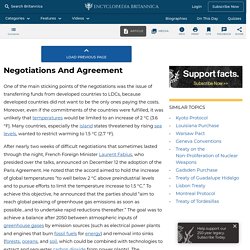 Paris Agreement - Negotiations and agreement