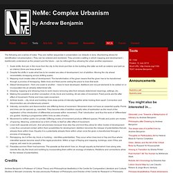 Complex Urbanism