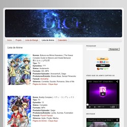 Neo Animes: Lista de Anime