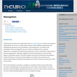 Neocognitron neural network
