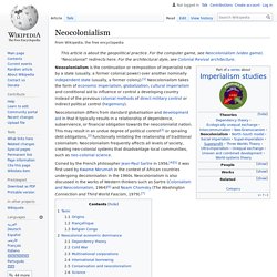 Neocolonialism - Wikipedia