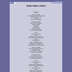 Neon Trees | Pearltrees