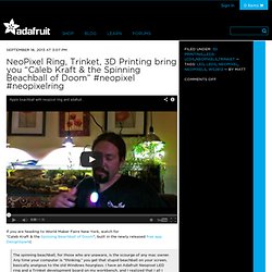 NeoPixel Ring, Trinket, 3D Printing bring you “Caleb Kraft & the Spinning Beachball of Doom” #neopixel #neopixelring