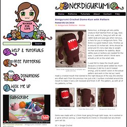 Free Amigurumi Crochet Patterns with love for the Nerdy » » Amigurumi Crochet Domo-Kun with Pattern