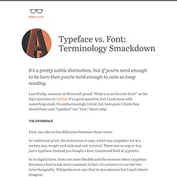 Typeface vs. Font: Terminology Smackdown
