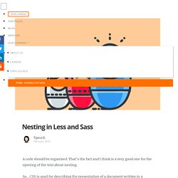 Nesting in Less and Sass